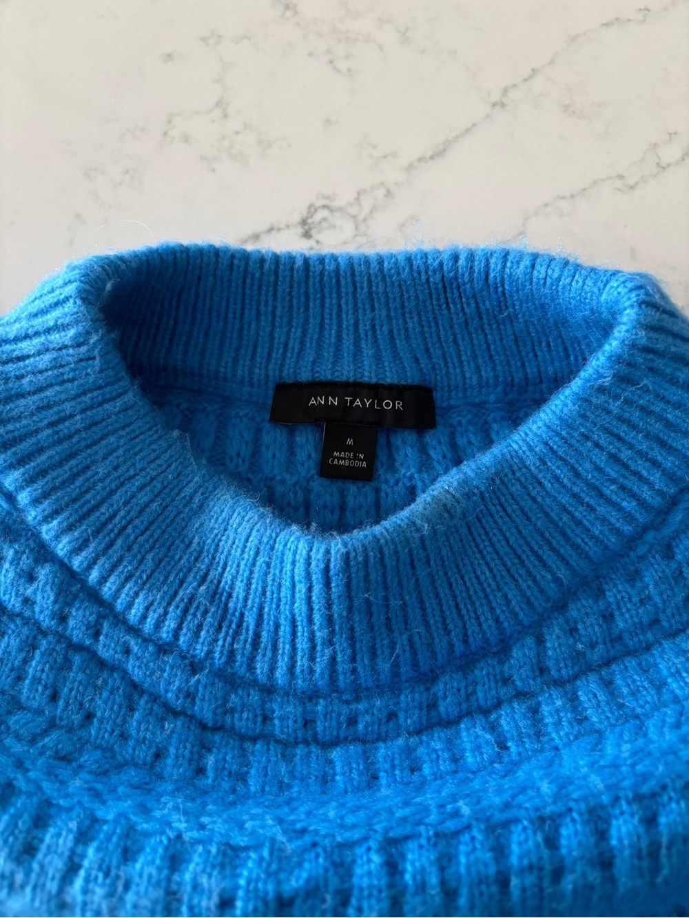 Ann Taylor Bright Blue Crewneck Sweater - Picture 5 of 6
